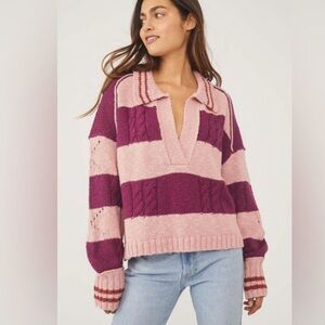 Free People Pembrook Sweater in Moody Pink Size XS